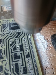 Drilling holes in a PCB using a drill press